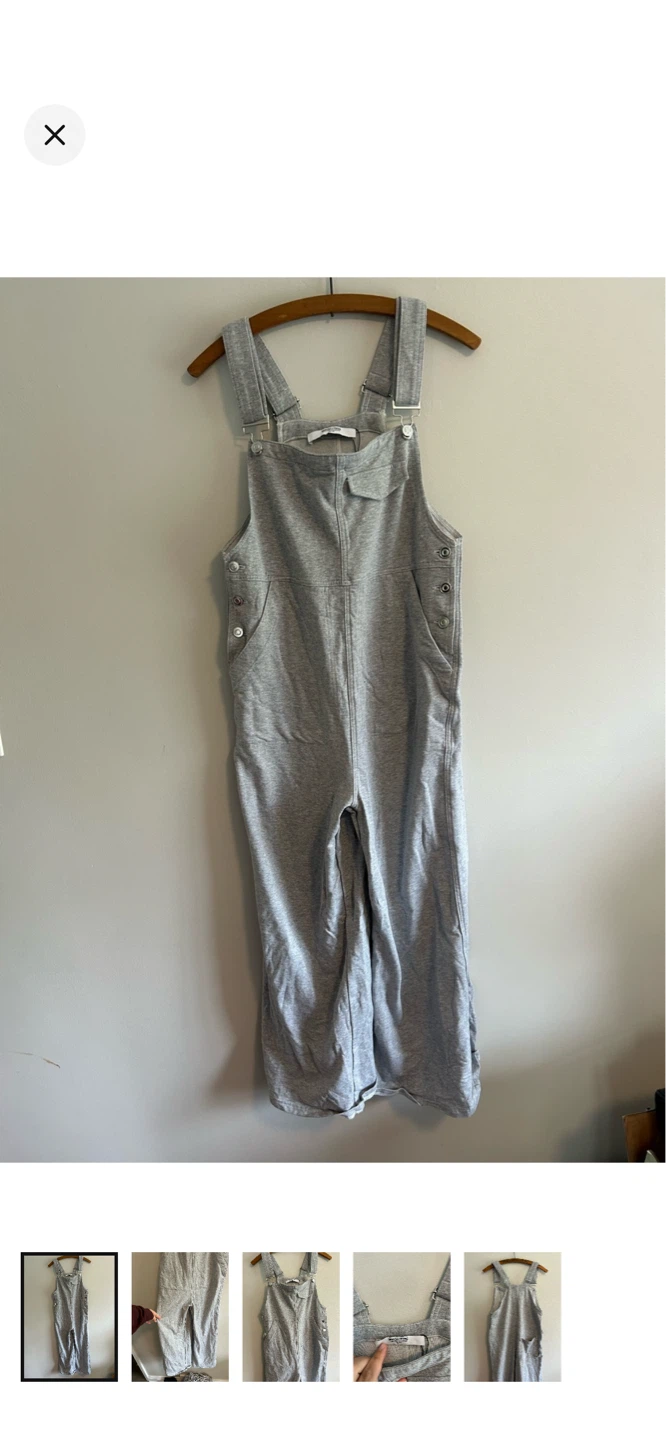 Smash & Tess xs grey wide leg overalls