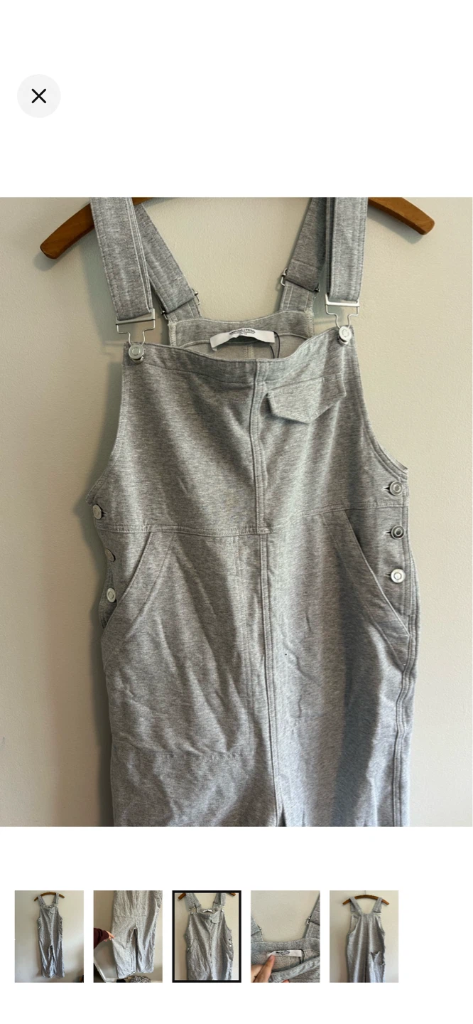 Smash & Tess xs grey wide leg overalls - photo 3