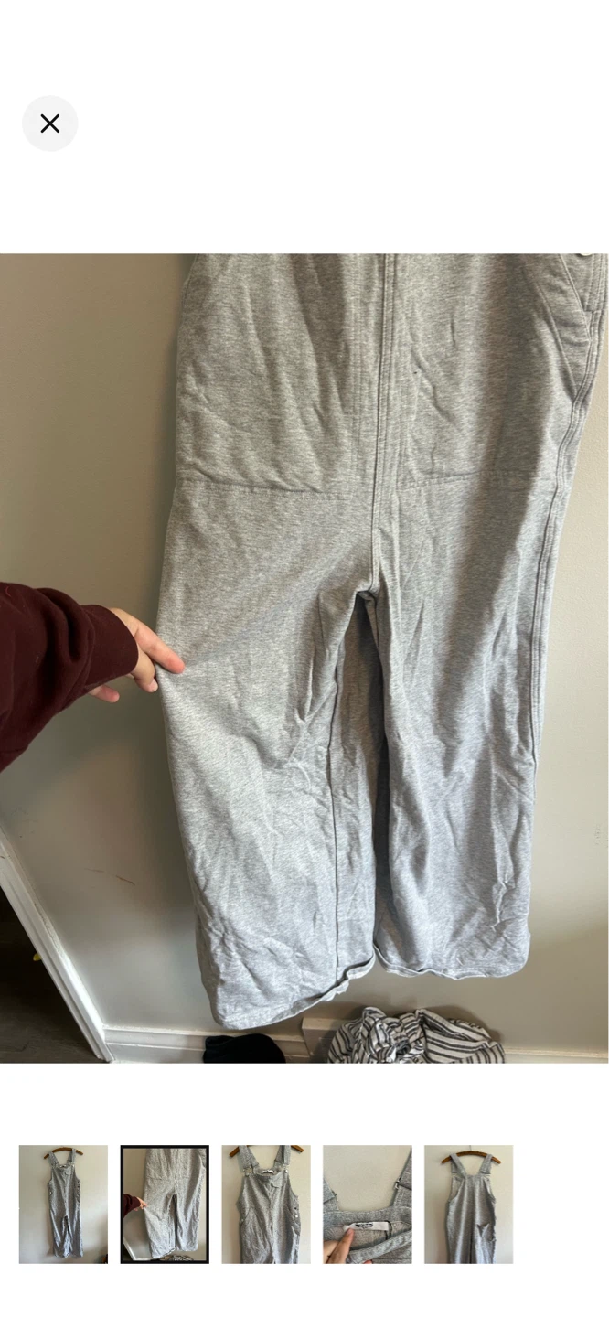 Smash & Tess xs grey wide leg overalls - photo 2