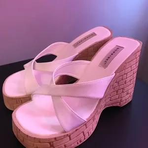 White Bonne Belle Wedge Sandals