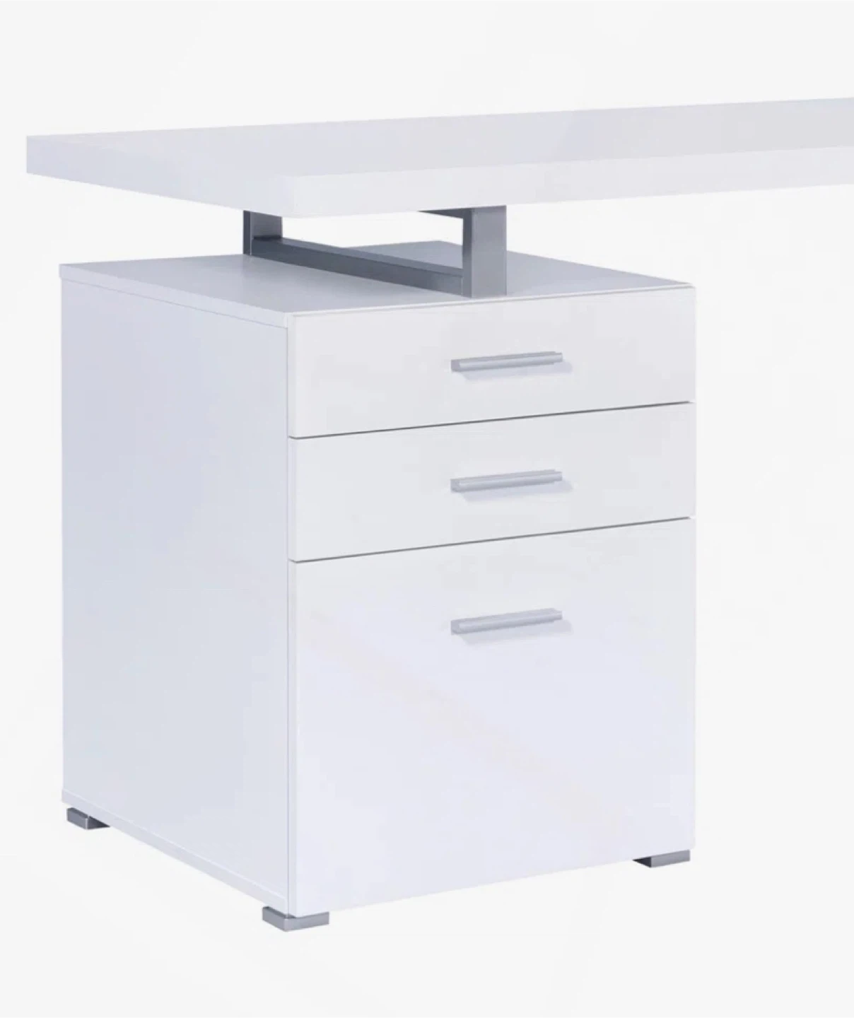 White 3-Drawer Filing Cabinet - photo 2