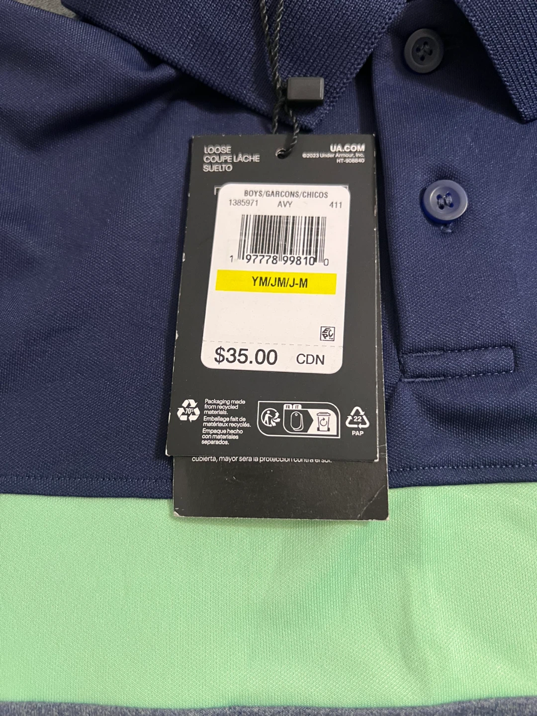 Under Armour Boys UPF 50 Polo Shirt – NWT (Ages 10–12) - photo 5