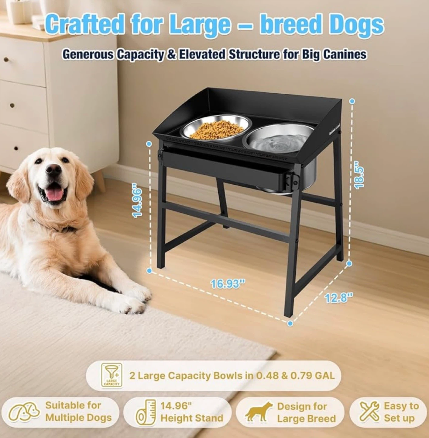 Brand New in Box Elevated Dog Bowls for Large Dog - photo 2