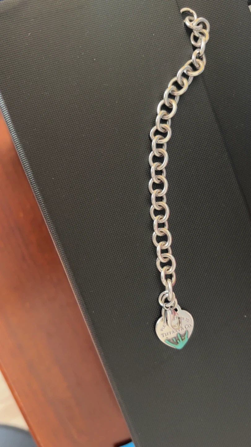 Tiffany & Co. Sterling Silver Heart Charm Bracelet