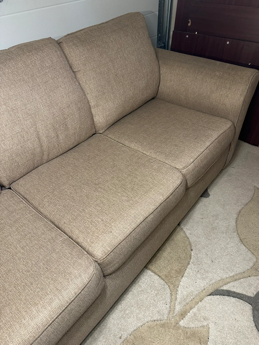 88” Brown Fabric Couch – Clean & Comfortable - photo 4