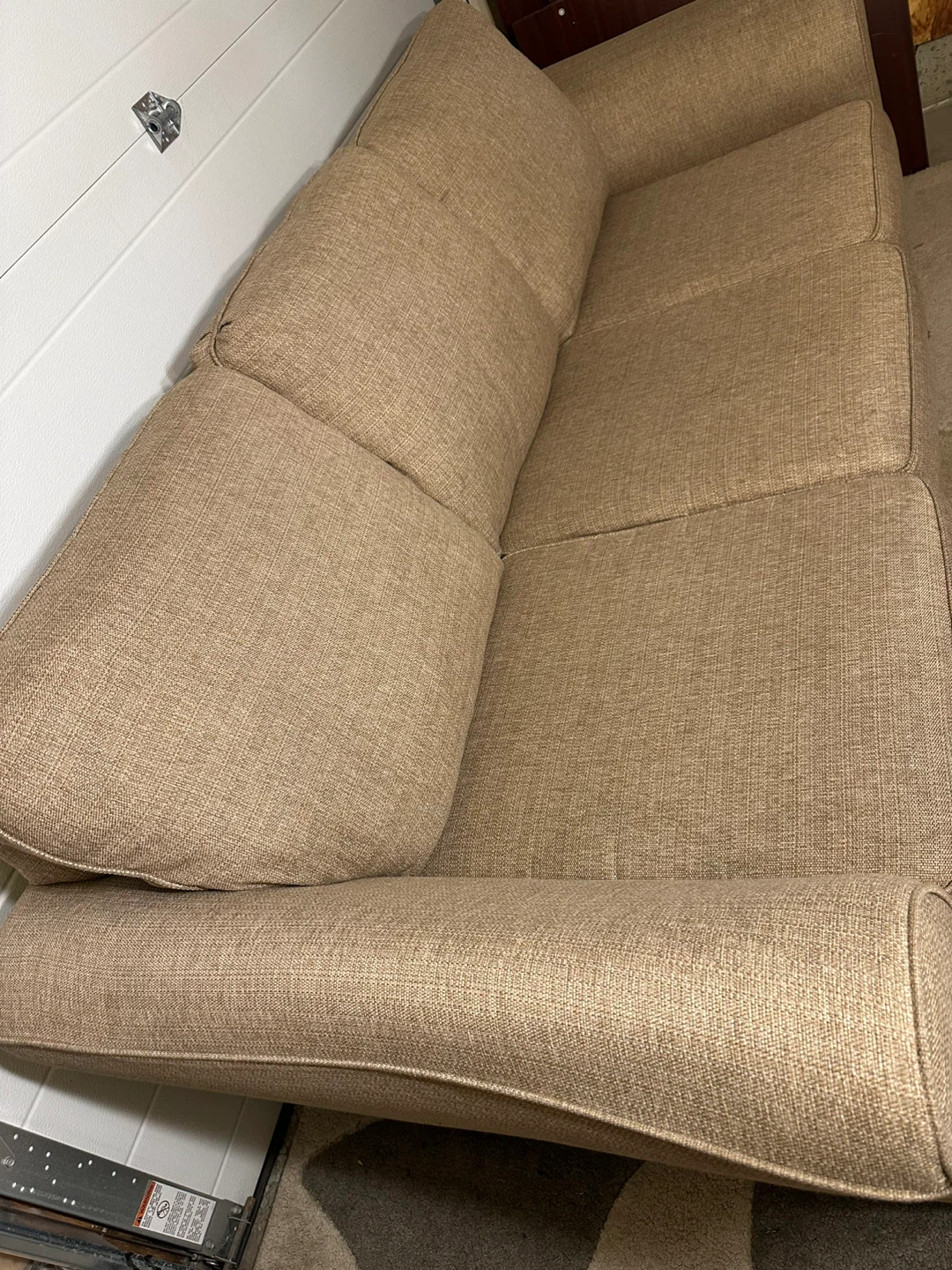 88” Brown Fabric Couch – Clean & Comfortable - photo 2