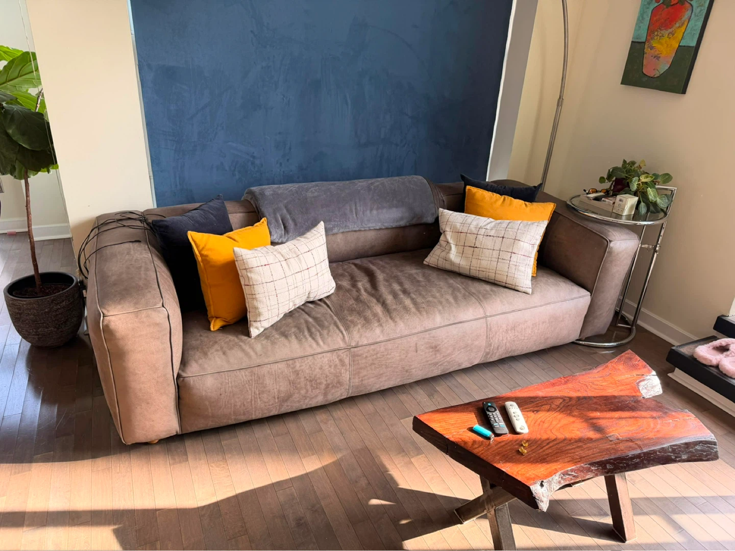 Luxury Brown Leather Sofa