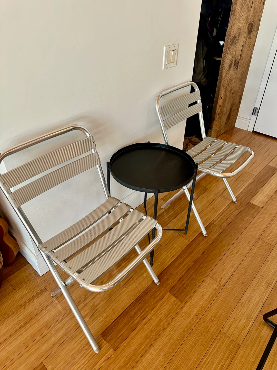 MODERN OUTDOOR PATIO FURNITURE ALUMINUM CHAIRS & COFFEE TABLE - photo 3