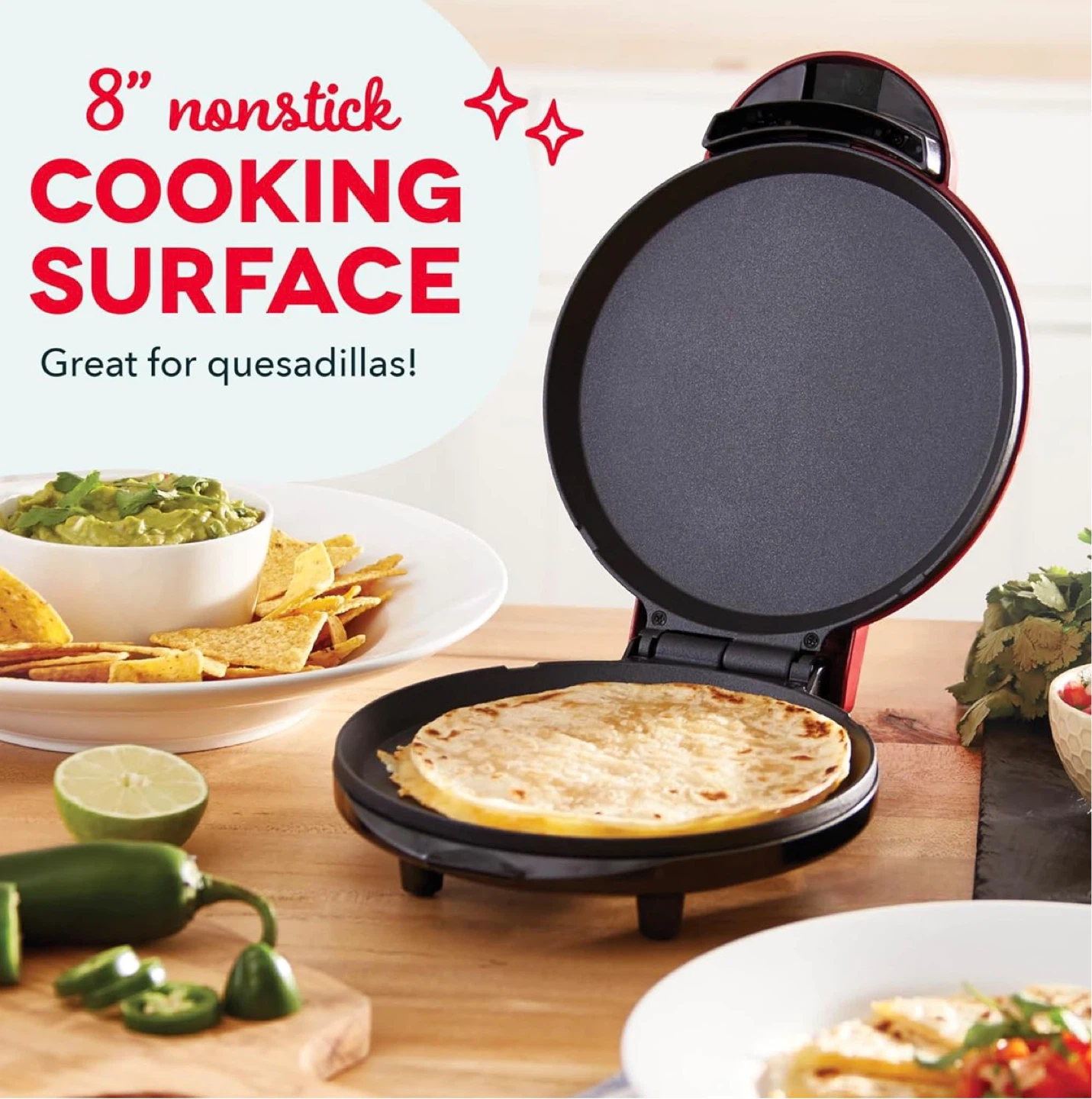 Dash DMG8100RD Express 8" Griddle, 8", Red - photo 2