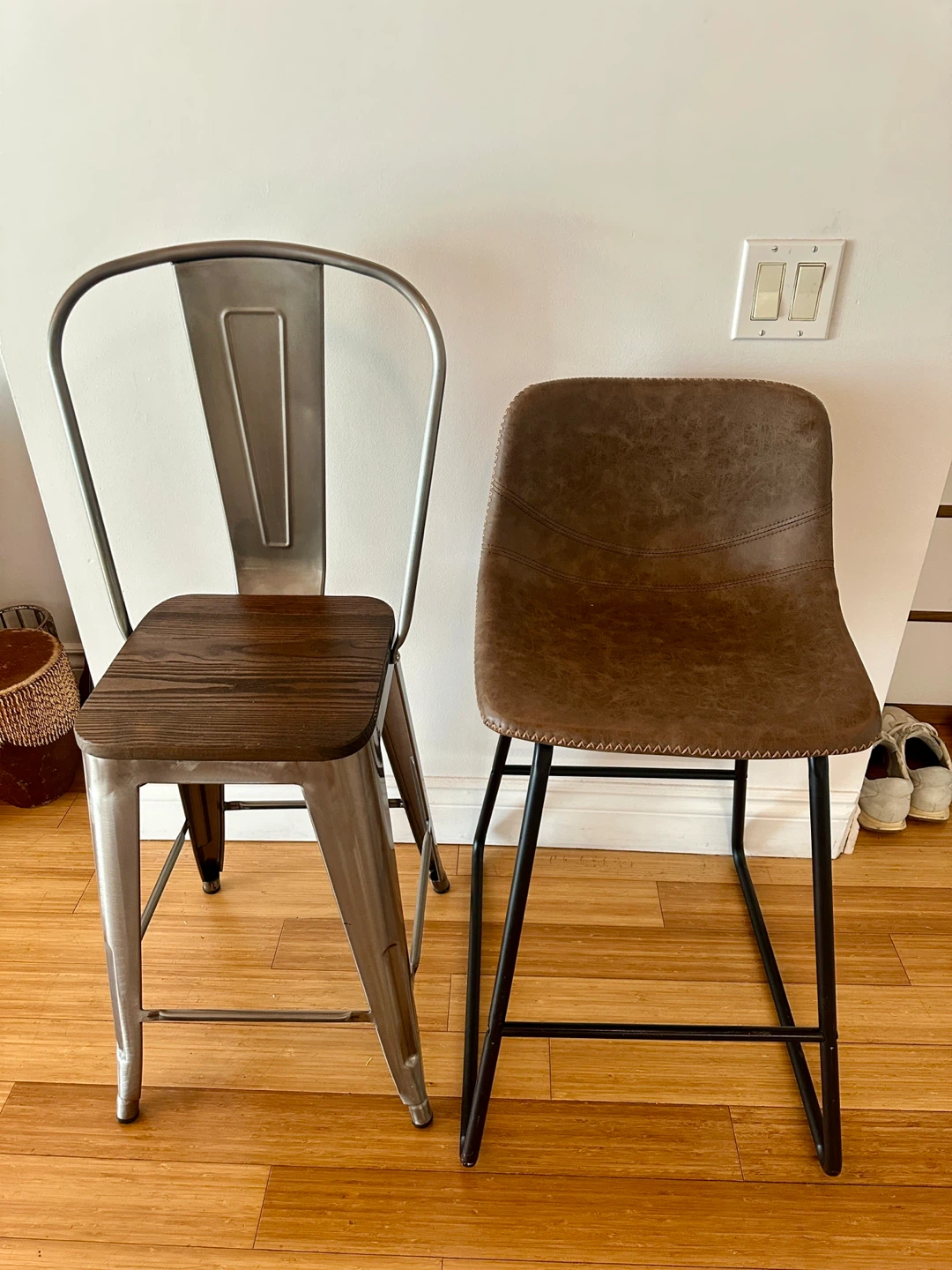 COUNTER HEIGHT BAR STOOLS KITCHEN ISLAND VINTAGE MODERN STYLE - photo 2