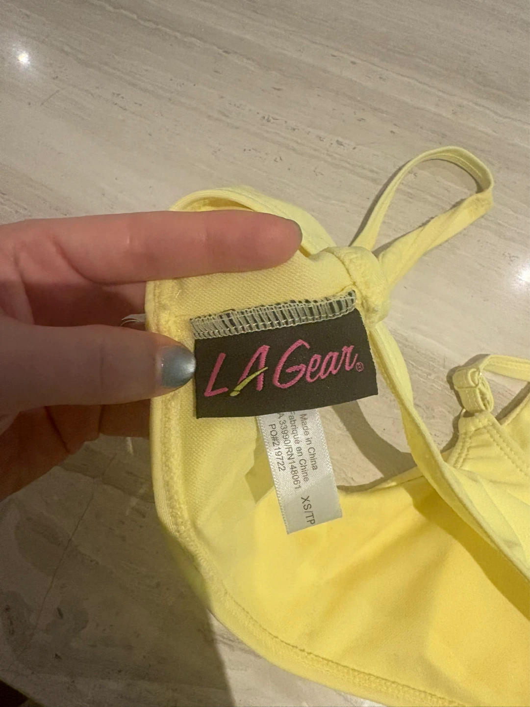 LA Gear Yellow Sports Bra Top - XS - photo 4