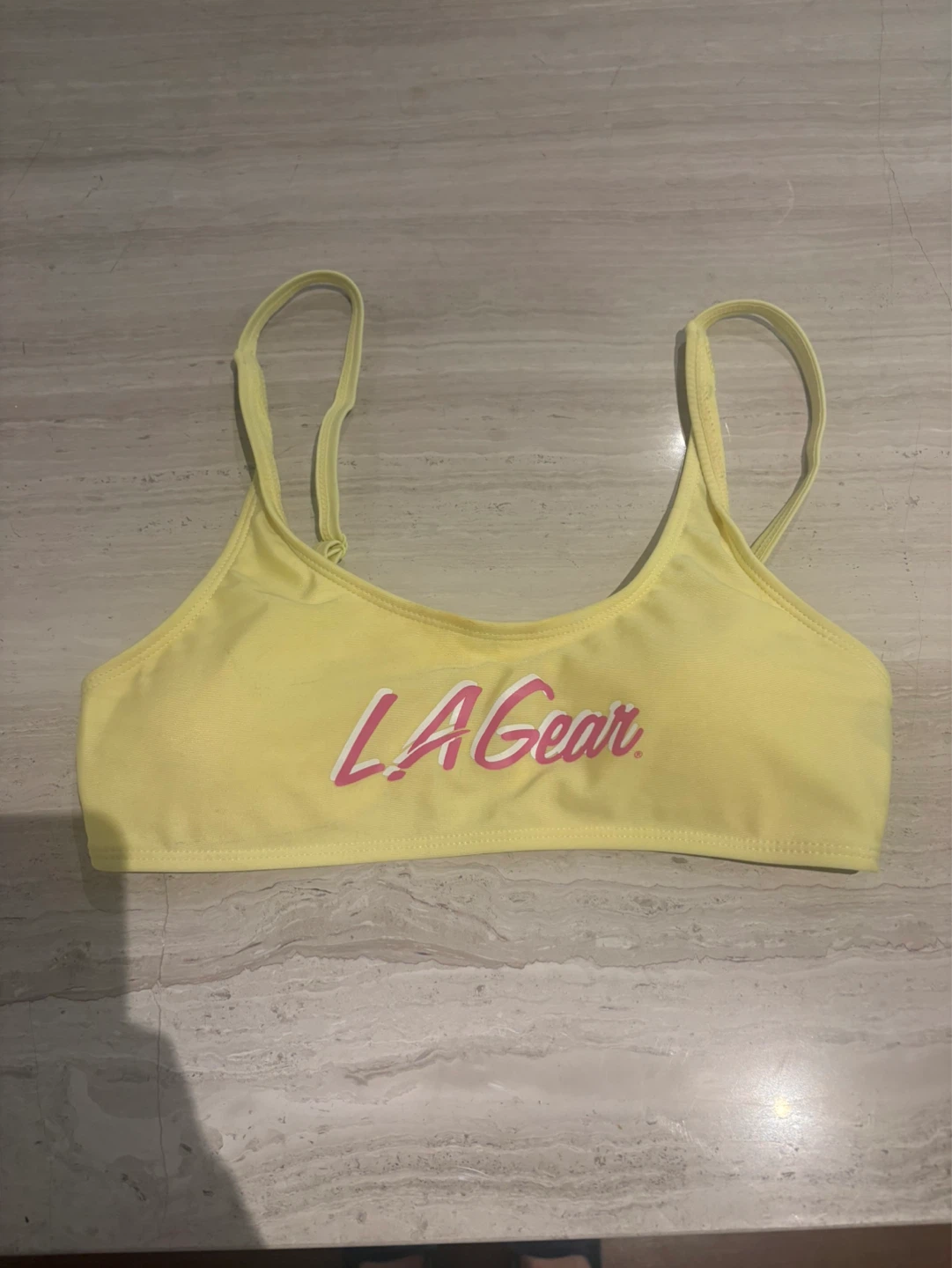LA Gear Yellow Sports Bra Top - XS