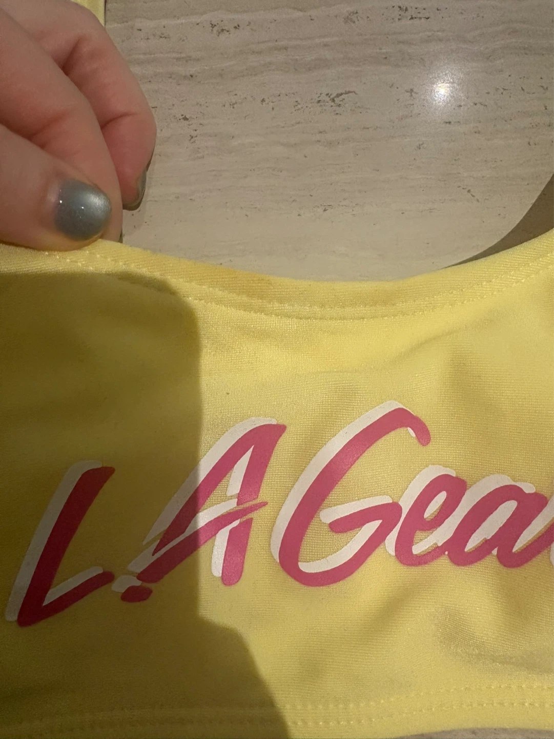 LA Gear Yellow Sports Bra Top - XS - photo 2