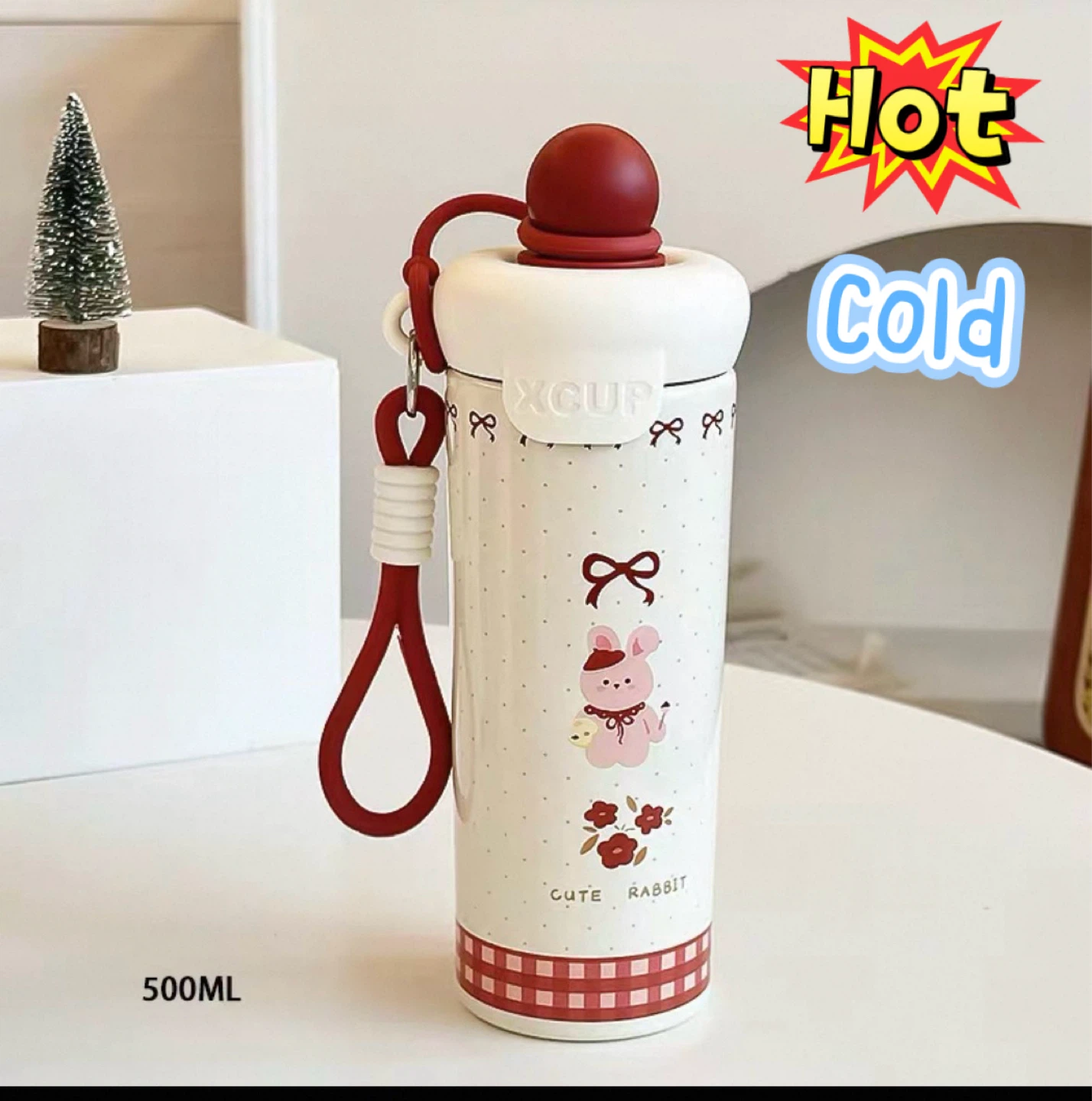 $15 for 2 - Cute Rabbit Water Bottle stainless500ML