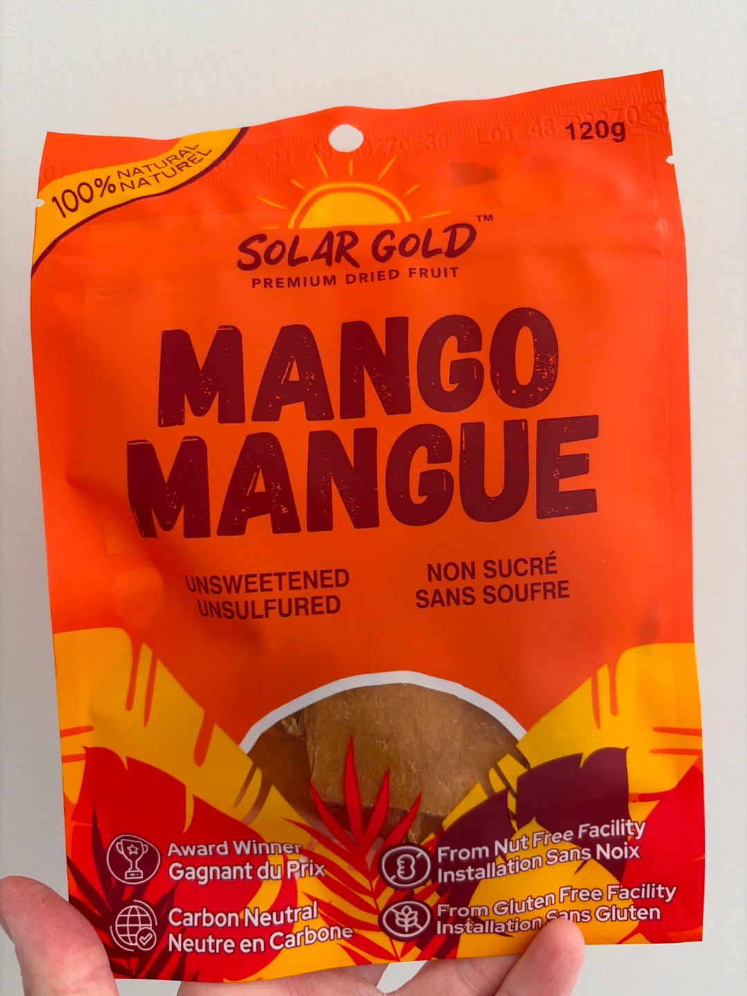 Solar Gold Premium Dried Fruit Mango 120g