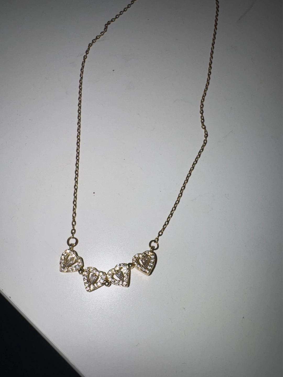 Gold Clover Heart Necklace - photo 4