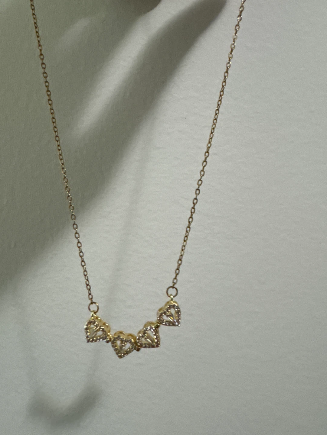 Gold Clover Heart Necklace - photo 3