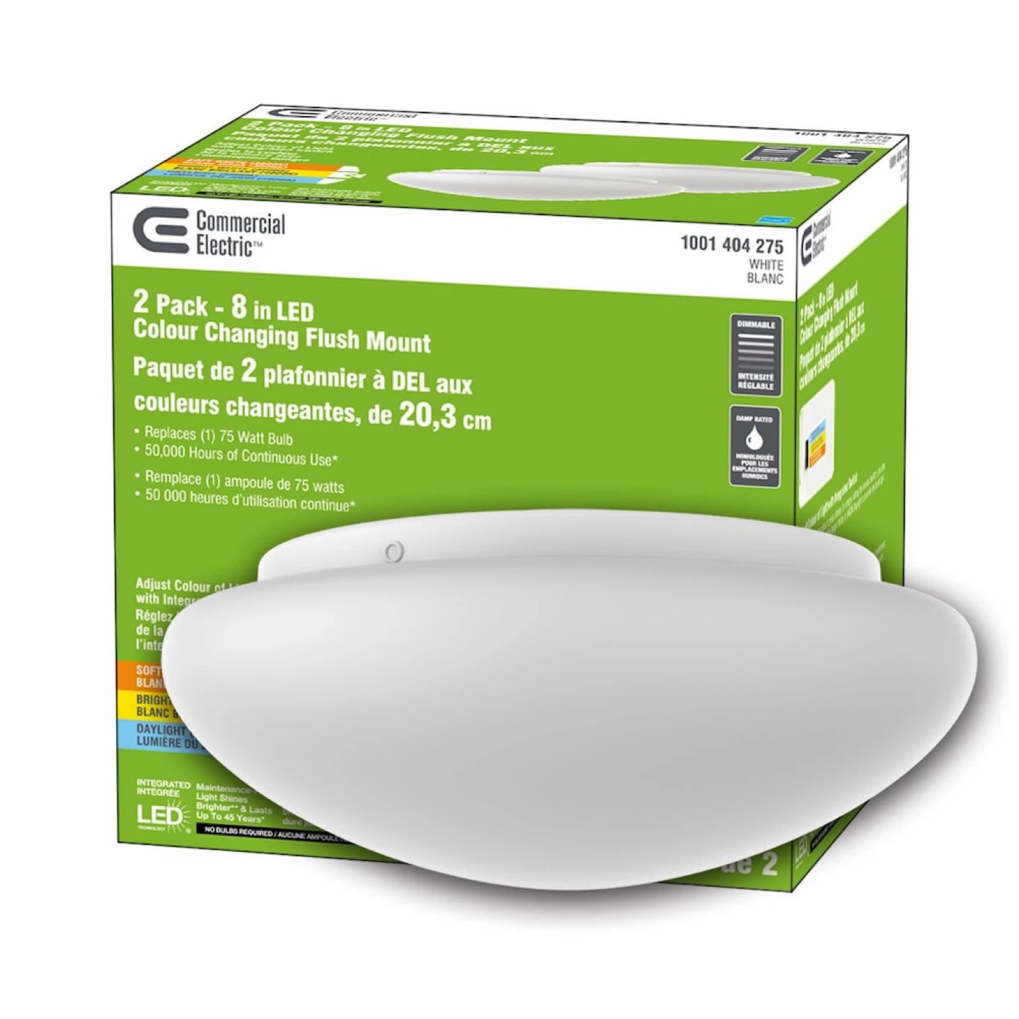 New 8” Dimmable LED Flush Ceiling Light -2 Pack