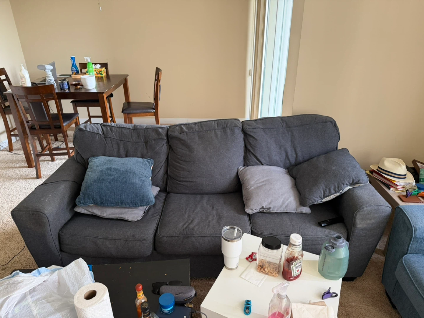 Dark Gray 3-Seater Sofa - photo 2