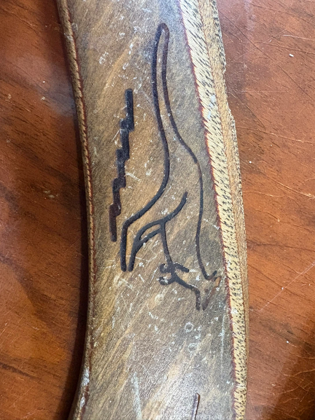 Stephen Silady Wooden Boomerang with Australian Design - photo 3