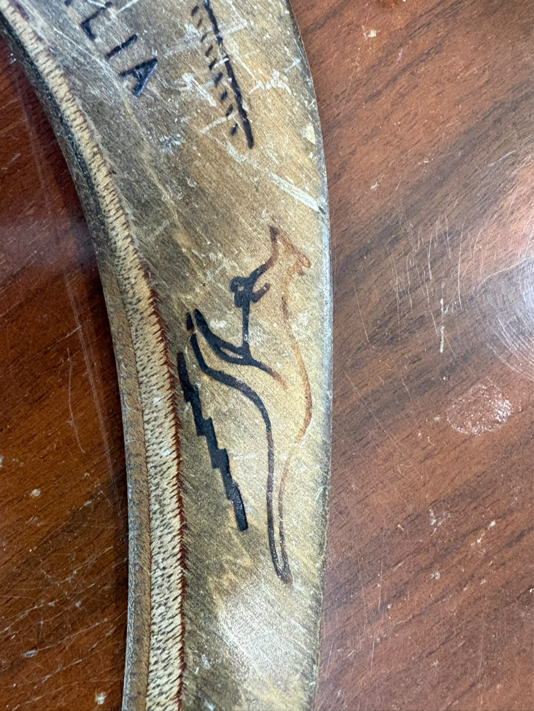 Stephen Silady Wooden Boomerang with Australian Design - photo 4
