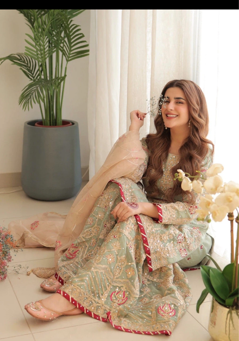 Embellished Pakistani Shalwar Kameez Suit with Dupatta