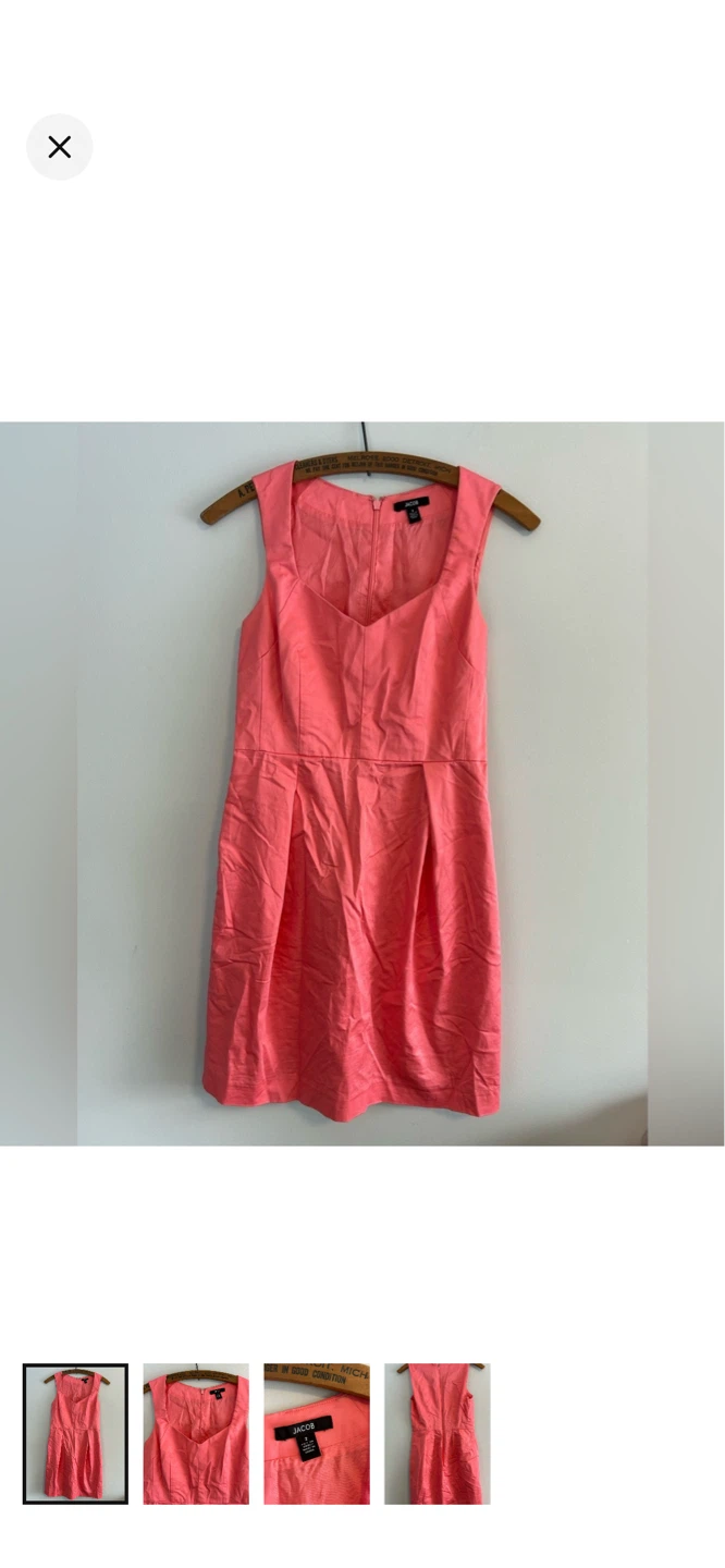 Jacob Coral Pink Sleeveless Dress