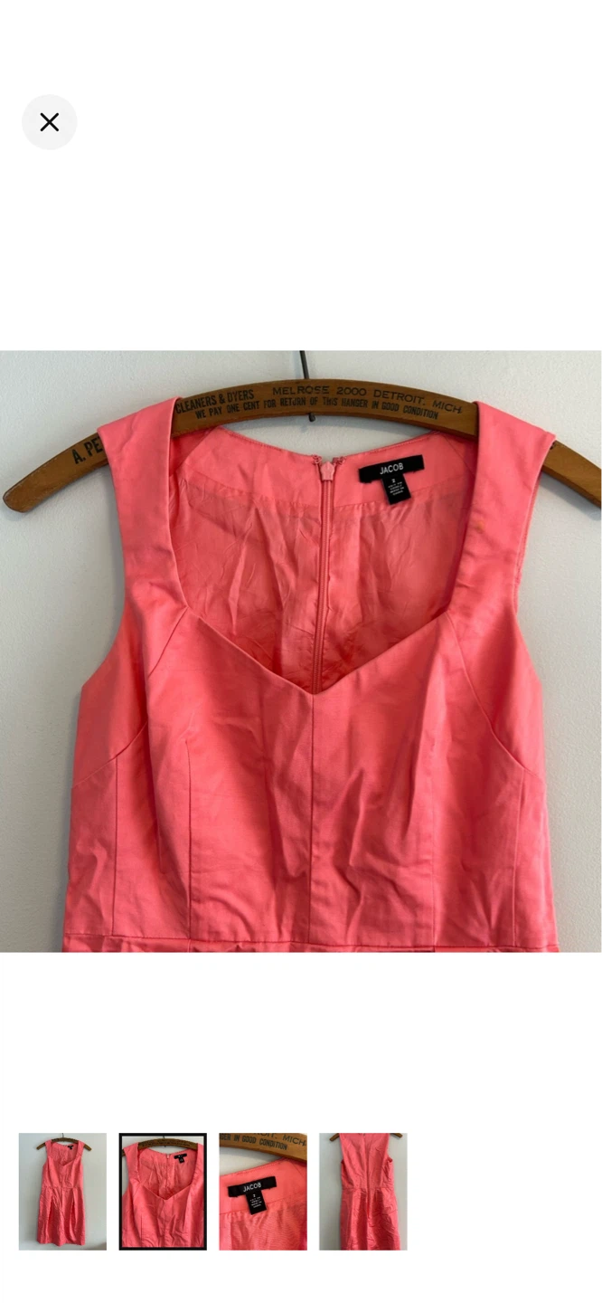 Jacob Coral Pink Sleeveless Dress - photo 2