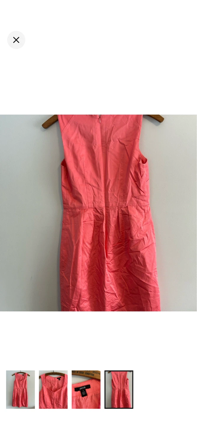 Jacob Coral Pink Sleeveless Dress - photo 4