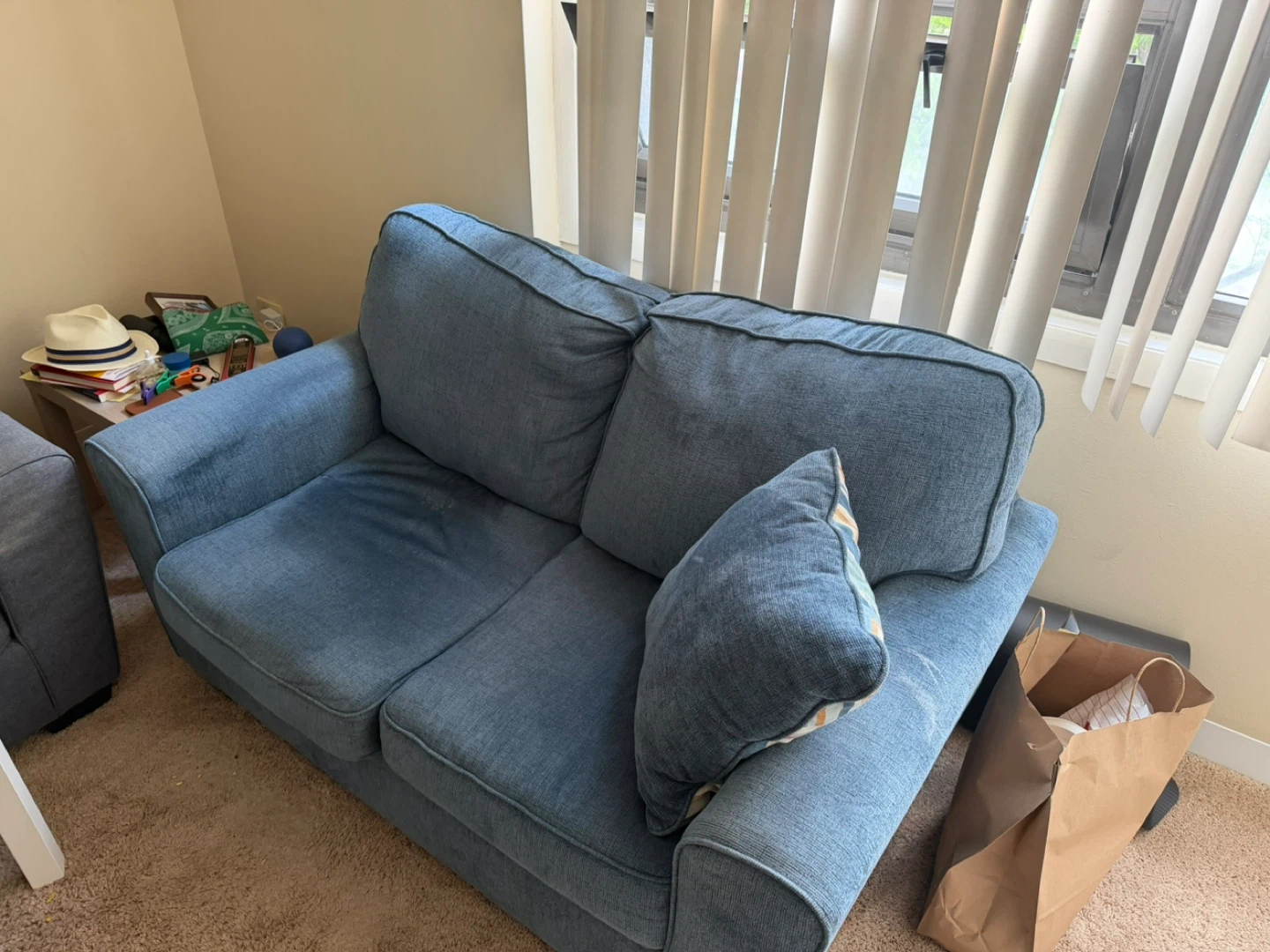 Blue Loveseat Sofa