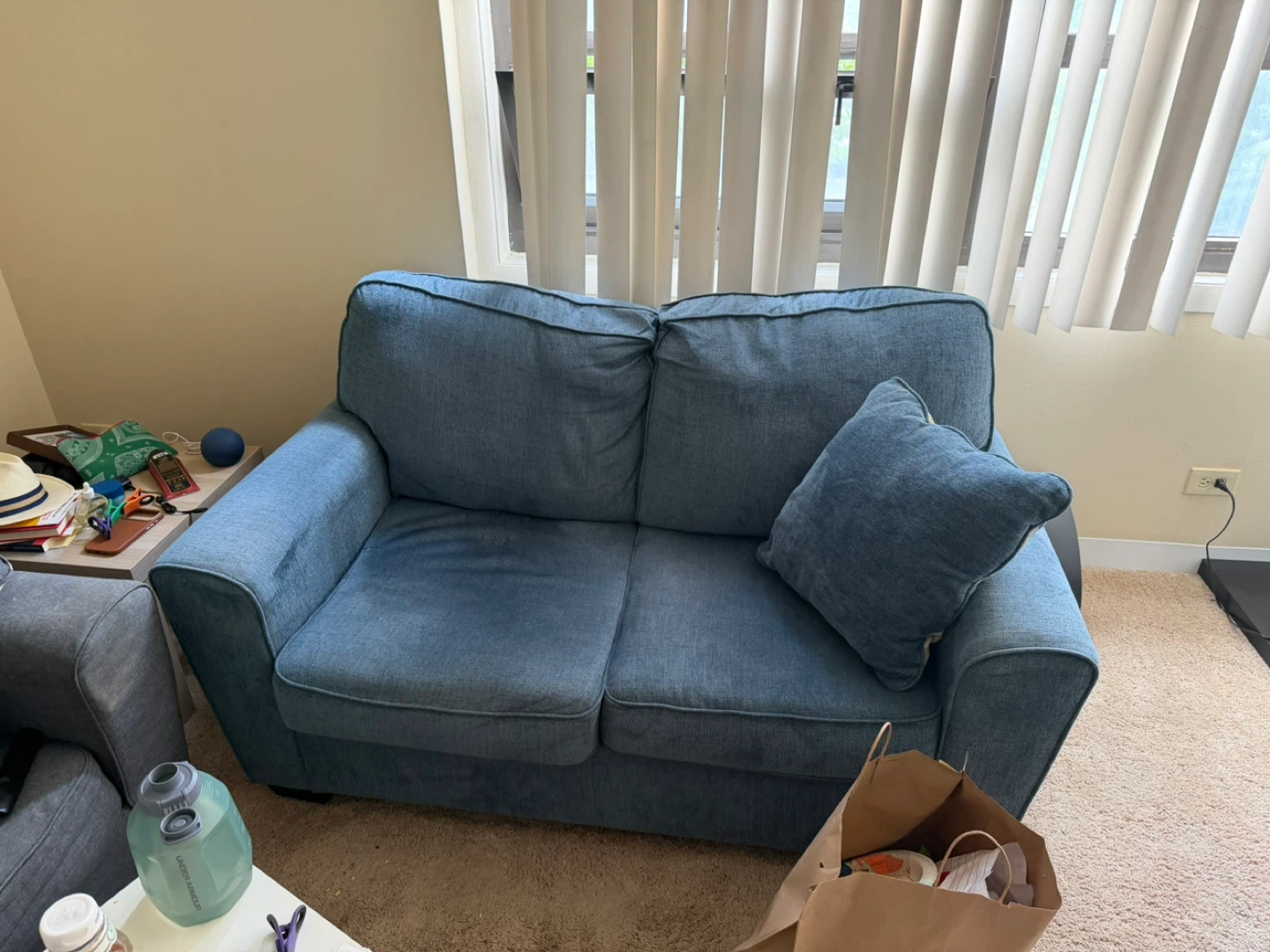 Blue Loveseat Sofa - photo 2