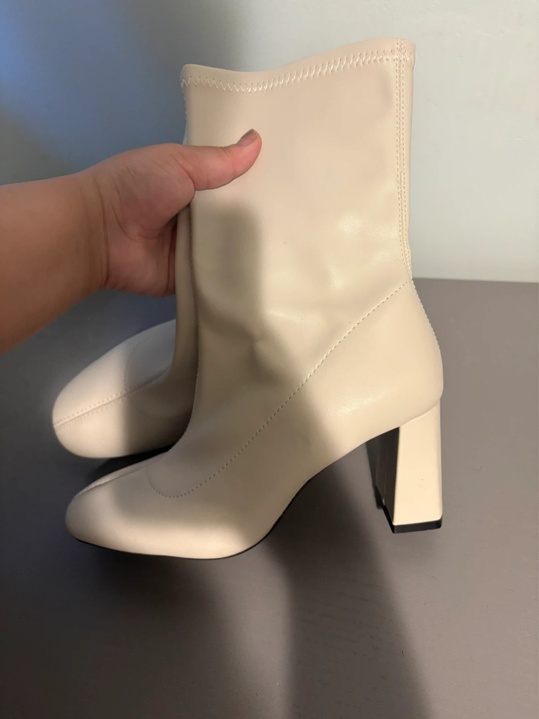 Zara White Heel Boots - photo 2