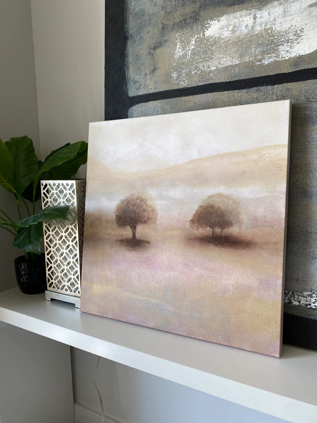 Original abstract painting landscape trees