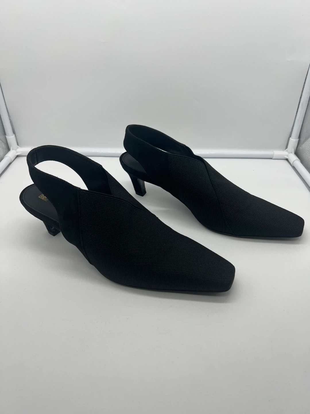 New Toteme The Mid Heel Black Suede Slingback 37 - photo 3