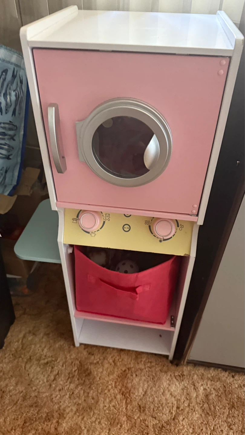 Kid's Play Washing Machine with Dryer Basket