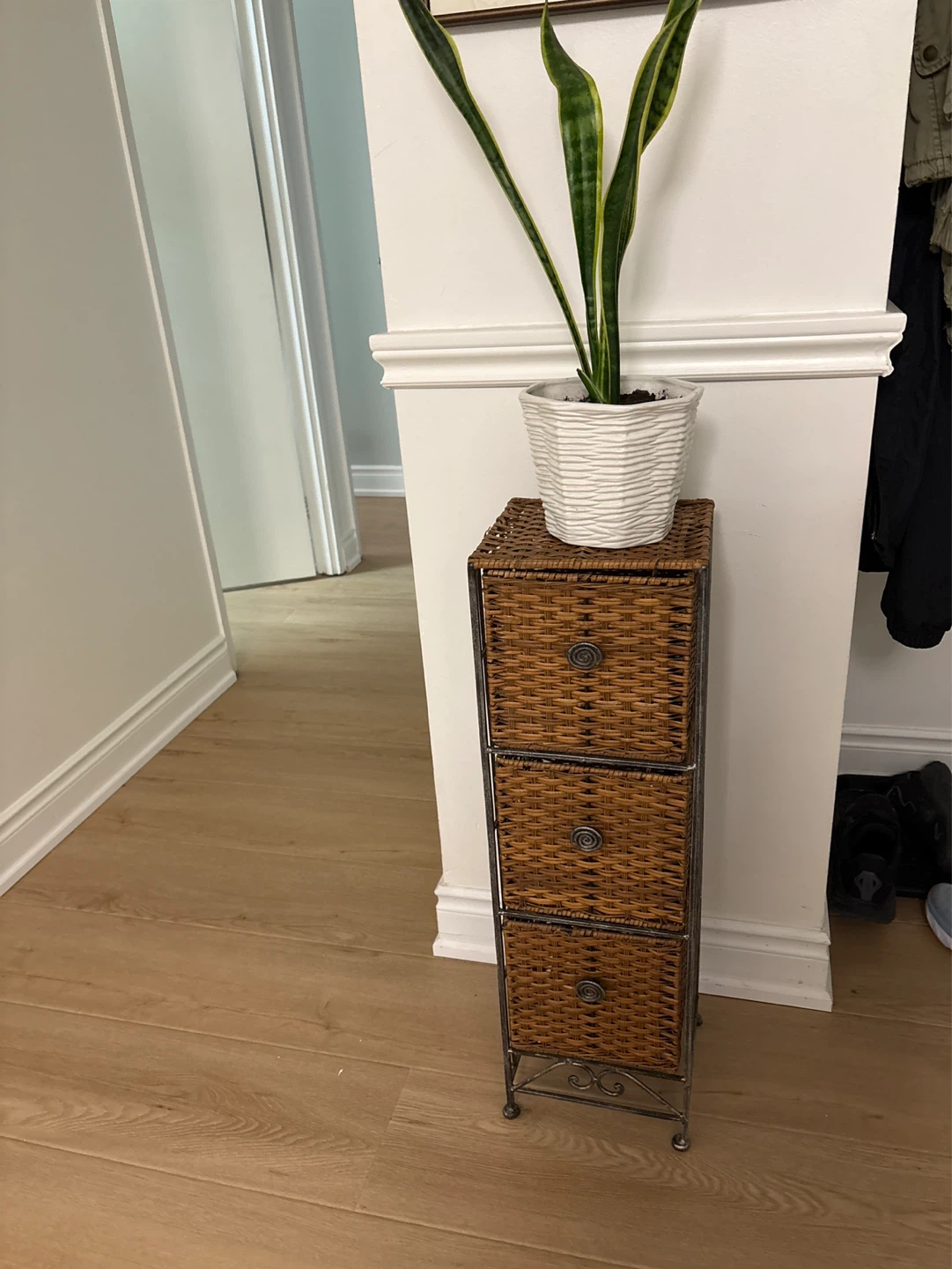 Wicker shelves