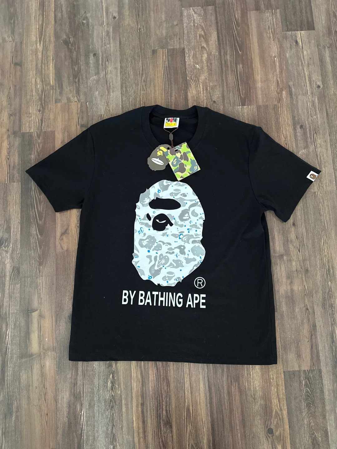 BAPE BY BATHING APE Black Graphic T-Shirt Size S