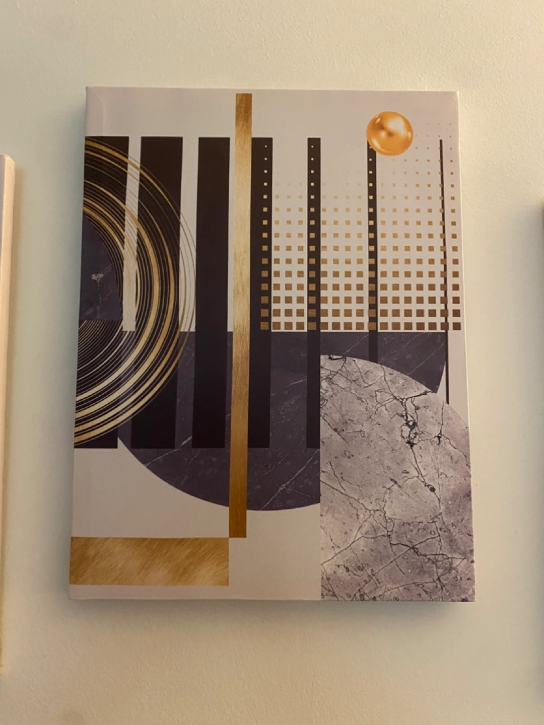 Set of 3 framed Modern Abstract Canvas Wall Art Prints - photo 3
