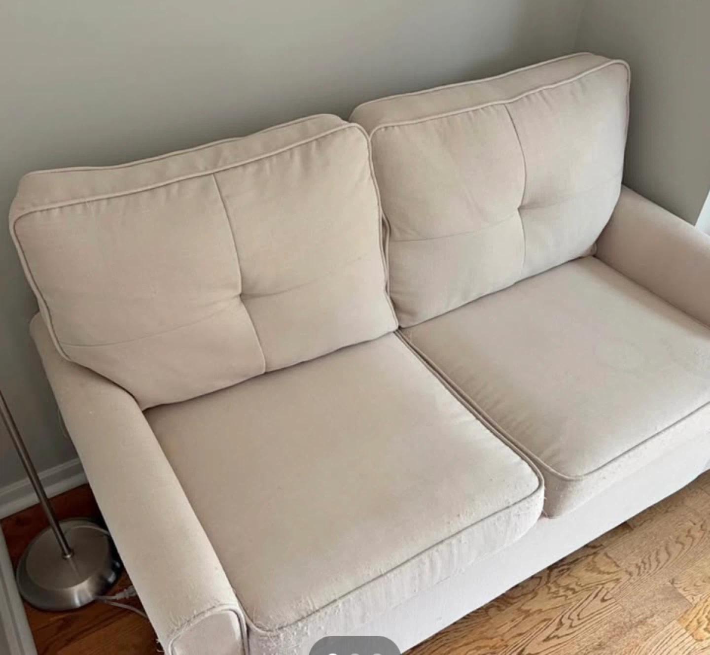 Beige Loveseat Sleeper Sofa with USB Ports