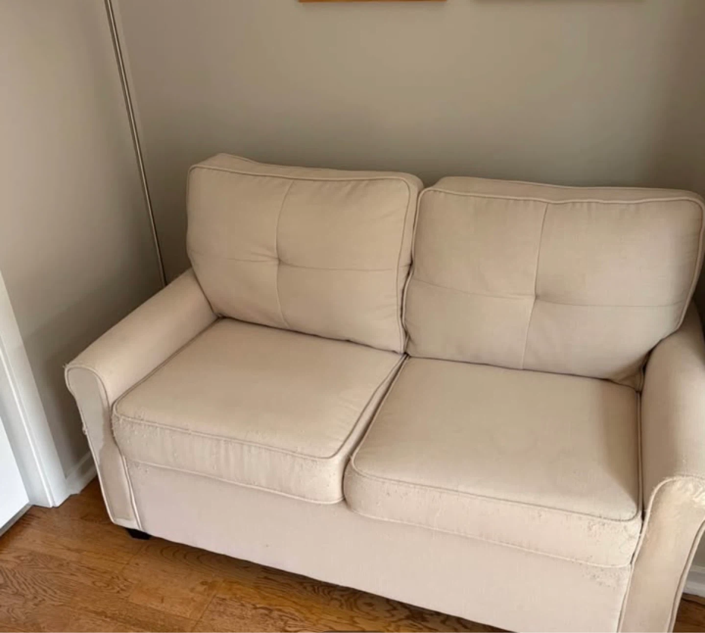 Beige Loveseat Sleeper Sofa with USB Ports - photo 2