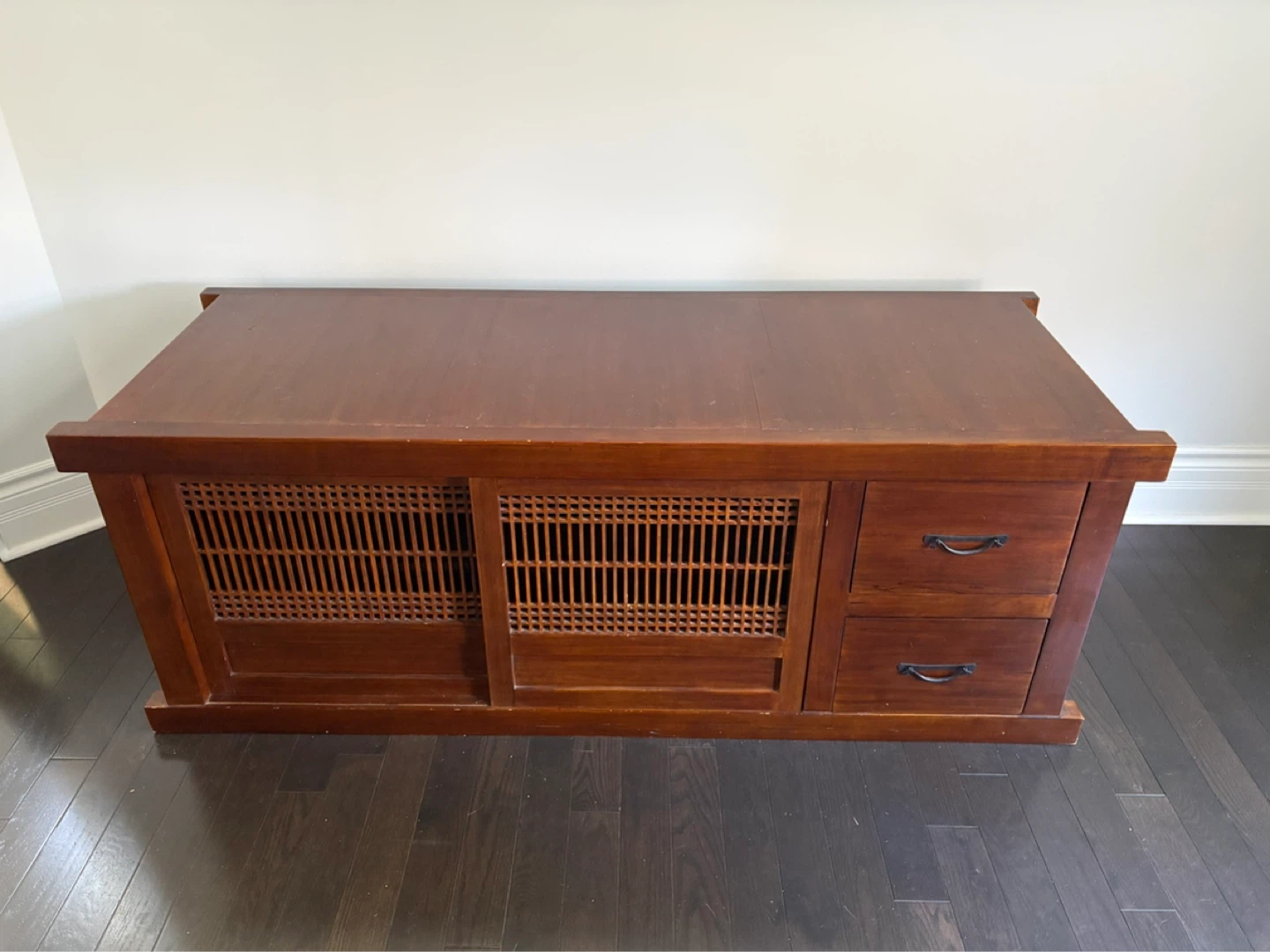 Shoko Media Cabinet – Solid Hardwood – 64.5” Wide