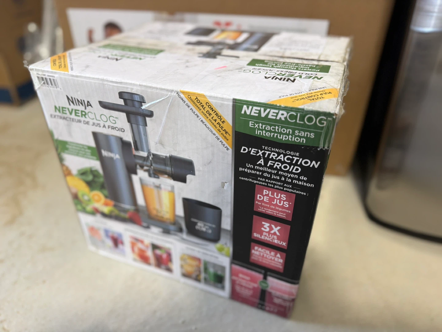 NEW OPEN BOX Ninja NeverClog Cold Press Juicer