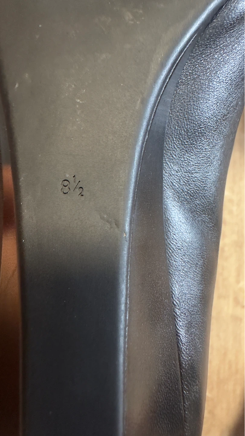 Tory Burch Black Leather Wedge Shoes - Size 8.5 - photo 5