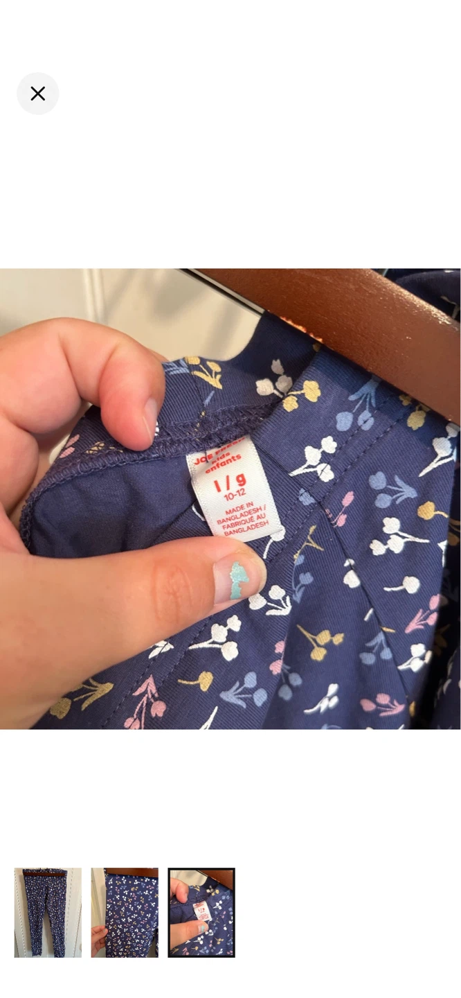 Joe fresh girls 10/12 floral leggings - photo 3