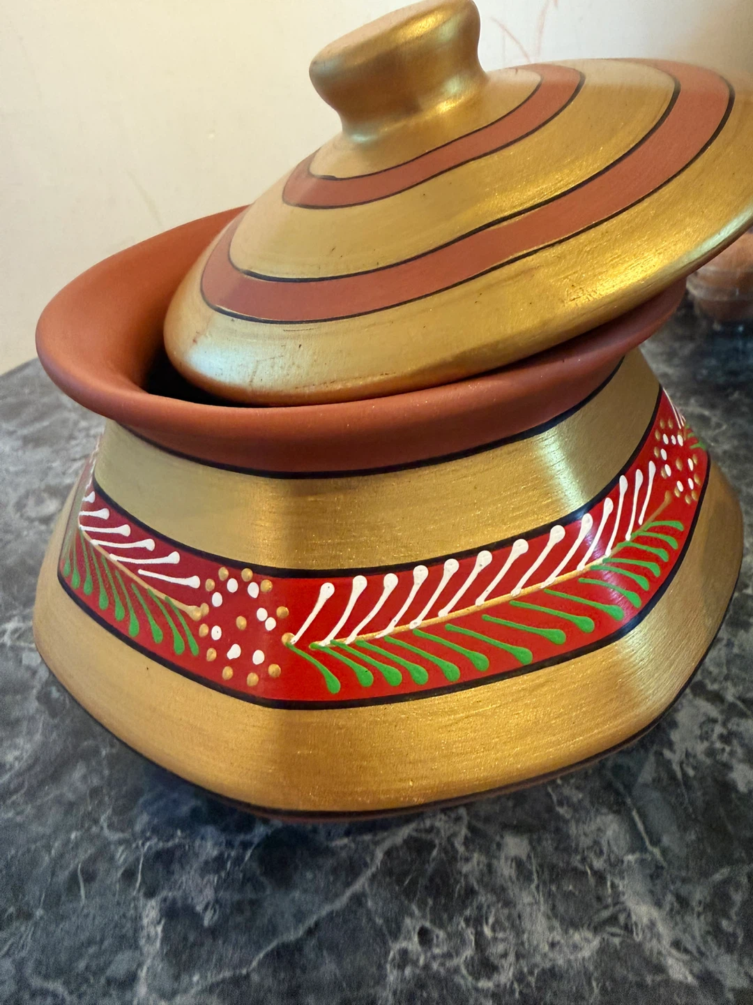 Decorative Clay Pot with Lid - photo 2