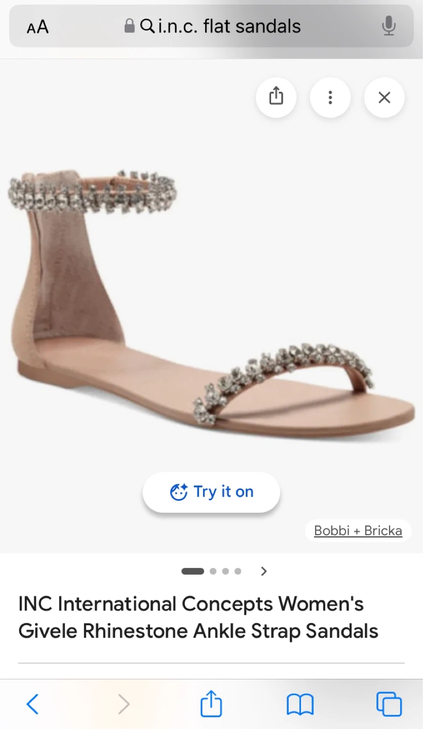 Size 7 INC Givele Rhinestone Ankle Strap Sandals - photo 2