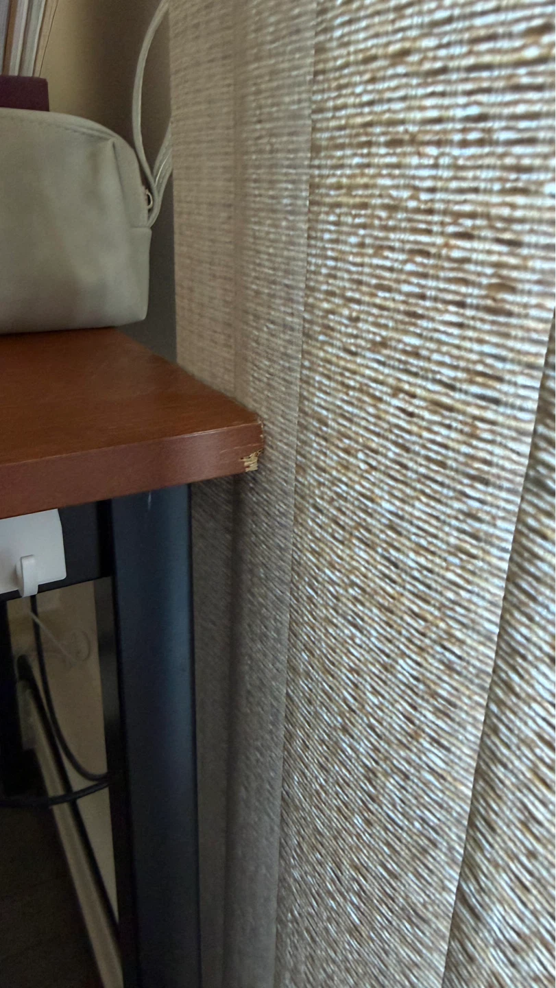Compact Wood Desk with Black Metal Frame - photo 3