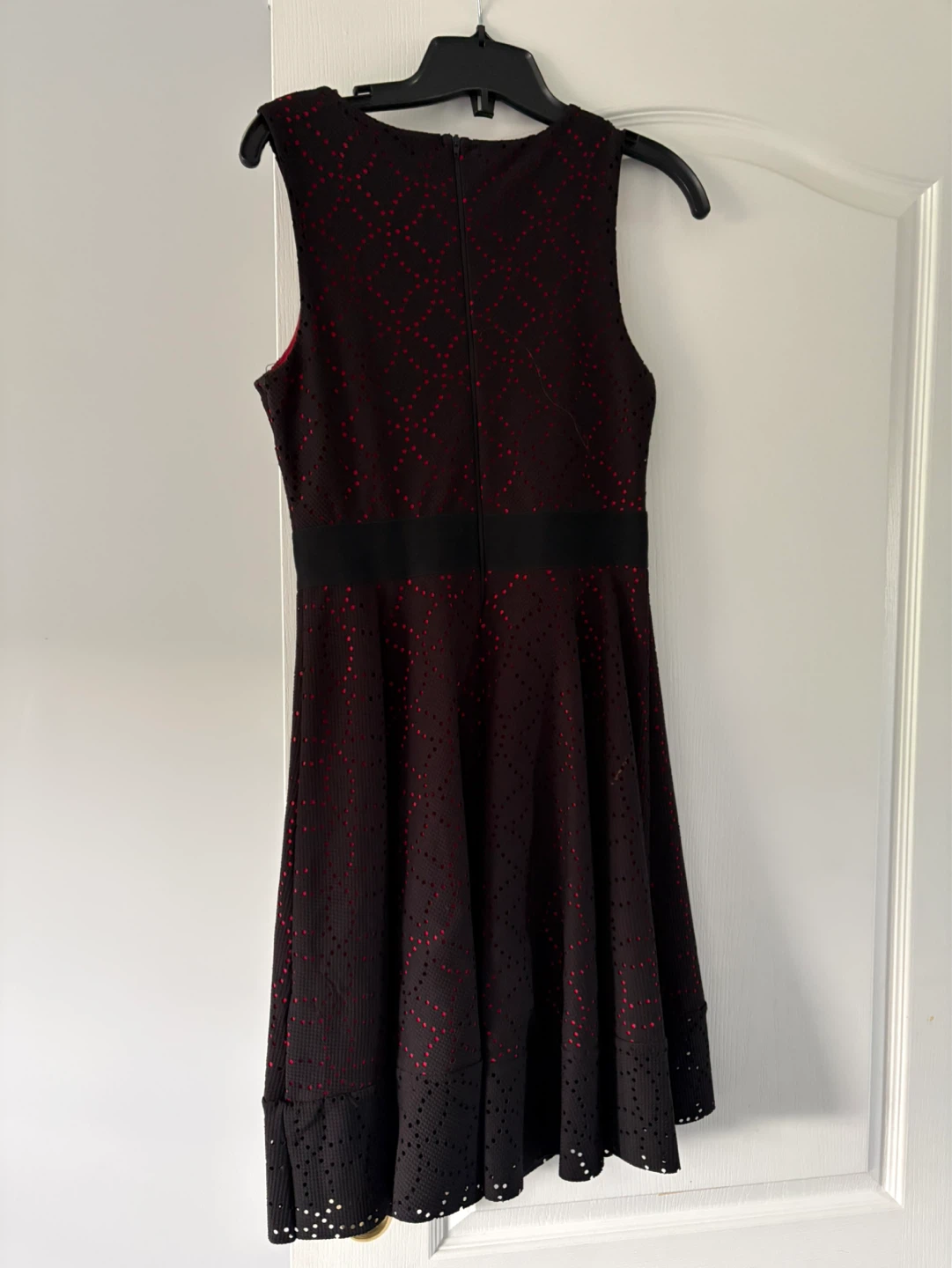 Le Château Black & Red Lace Dress