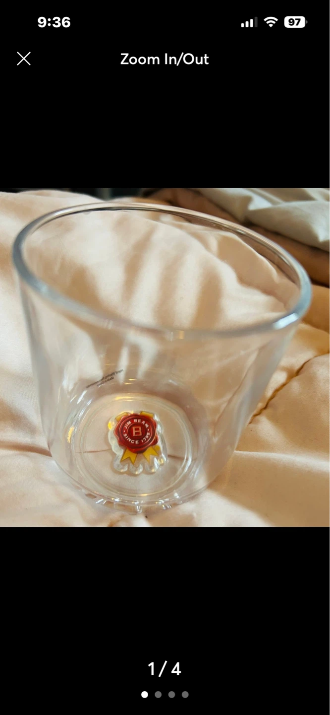Jim Beam "B" Logo Glass