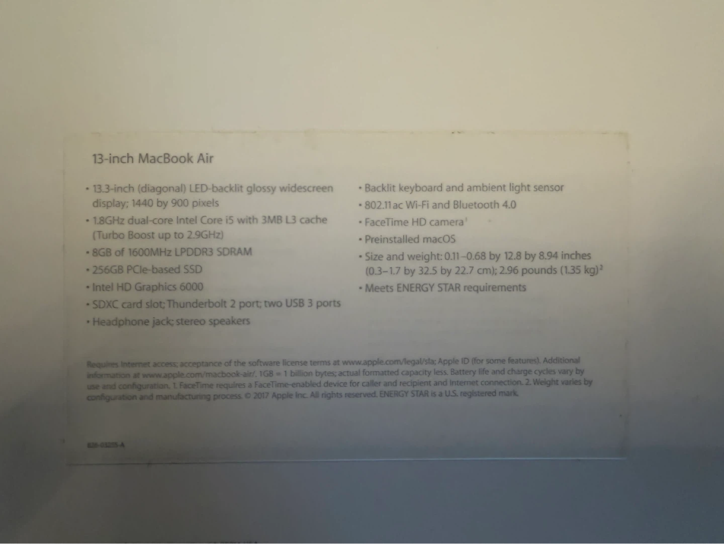Apple MacBook Air 13-inch A1466 - photo 3